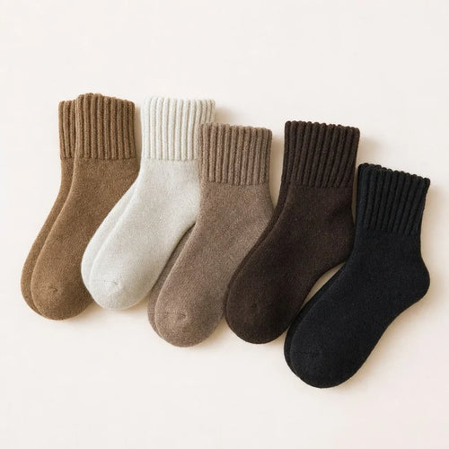 Cozy Slouch Socks in all 5 fall colors